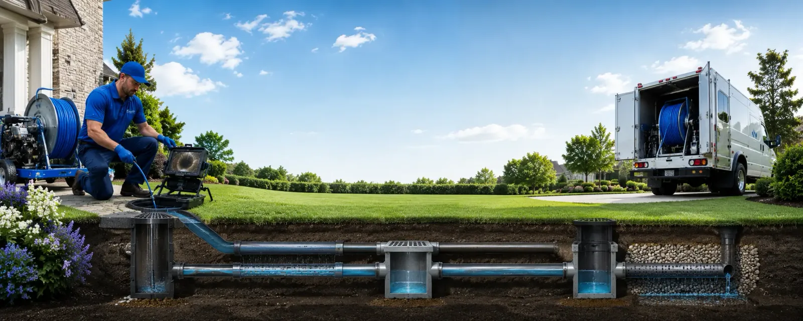 Outdoor drain cleaning information for Burnham, PA